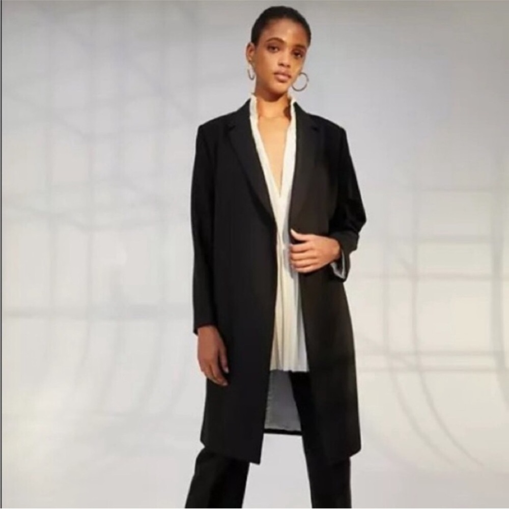 Aritzia Babaton Luxembourg Wool Cashmere Long Open Front Blazer Car Coat XS